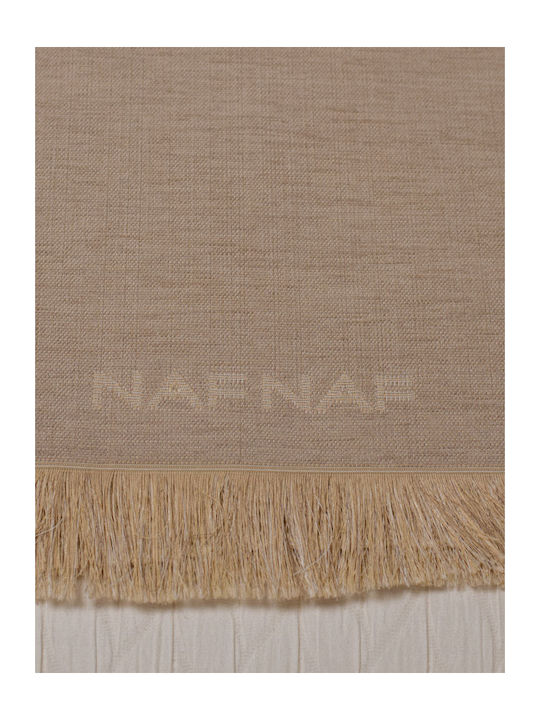 Naf Naf 358/135 Armchair Throw Chenille 180x180cm Dark Beige