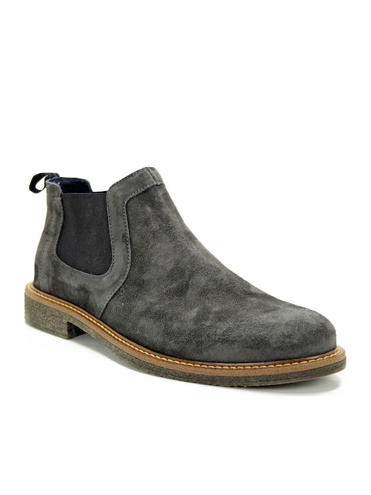 Raymont Men's Suede Chelsea Ankle Boots Gray