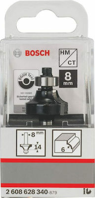 Bosch Φρέζα Στρογγυλέματος Componentă de tăiere a sculelor Diametru 8mm Rotunjire cu Ghid 2608628340