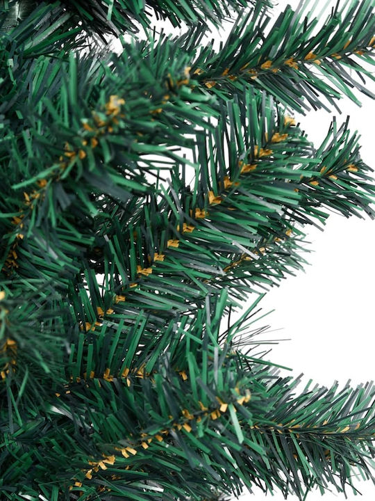 Χριστουγεννιάτικο Δέντρο Πράσινο Slim 210εκ με Μεταλλική Βάση