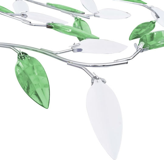 vidaXL Ceiling Mount Light 100cm Green with Socket E14