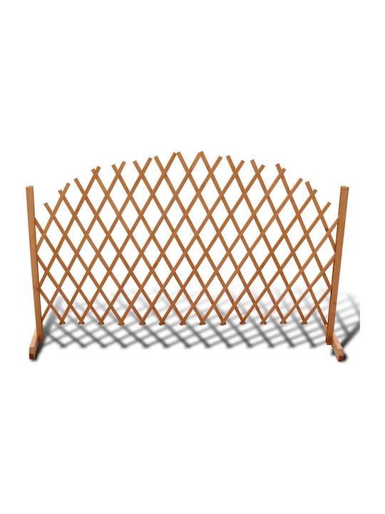 Foldable Garden Trellis Made of Wood with Rhombus Grid in Brown Colour 180x90cm