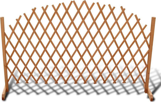 Trellis Pliabil De Grădină Din Lemn Cu Design În Grilă Rombul Maro 180x90cm