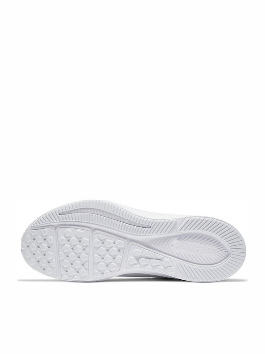 Varsity Leather GS Kids Sports Shoes Running with Laces White