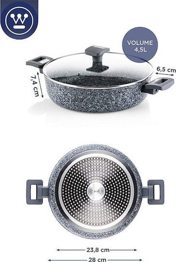 Westinghouse Flacher Topf aus Aluminium 4.5Es / 28cm