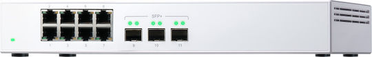 QNap QSW-308S Unmanaged L2 Switch με 8 Θύρες Gigabit (1Gbps) Ethernet και 3 SFP Θύρες