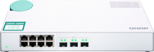 QNap QSW-308S Unmanaged L2 Switch με 8 Θύρες Gigabit (1Gbps) Ethernet και 3 SFP Θύρες