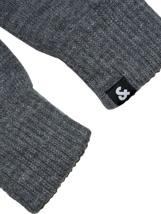 Men's Knitted Touch Gloves Grey Melange