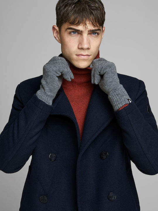 Jack & Jones Men's Knitted Touch Gloves Gray