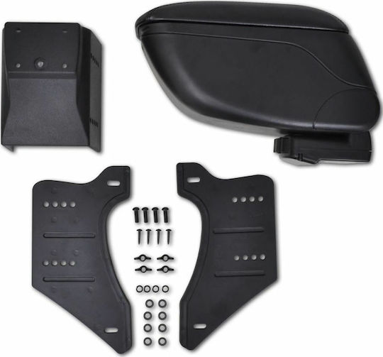 vidaXL Car Leather Armrest Universal Black