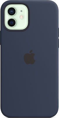 Apple Silicone Case with MagSafe Umschlag Rückseite Silikon Marineblau (iPhone 12 / 12 Pro) MHL43ZM/A