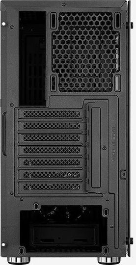Aerocool Zauron v1 FRGB-G-BK-v1 Gaming Midi-Turm Computergehäuse mit Seitenfenster Schwarz