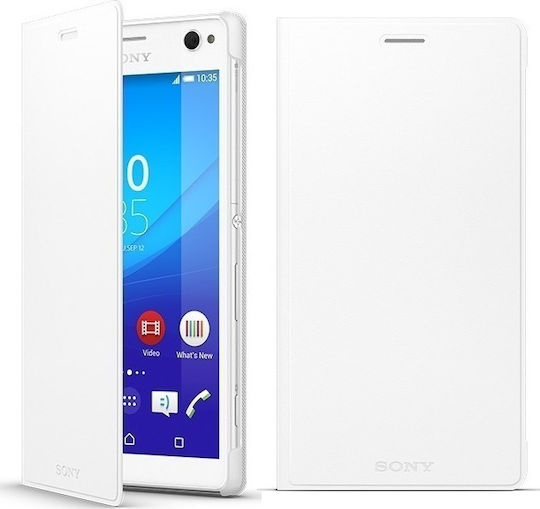 Sony Buchen Sie Synthetisches Leder Weiß (Xperia C4)