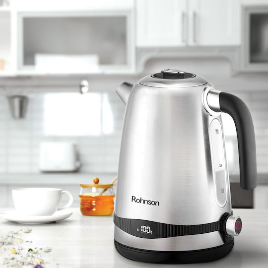 Rohnson Βραστήρας 1.7lt 2200W Ασημί