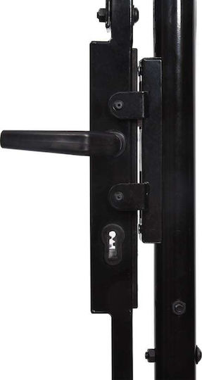 vidaXL Metal Fence Gate with Spears in Black Color 1.2x1.0m