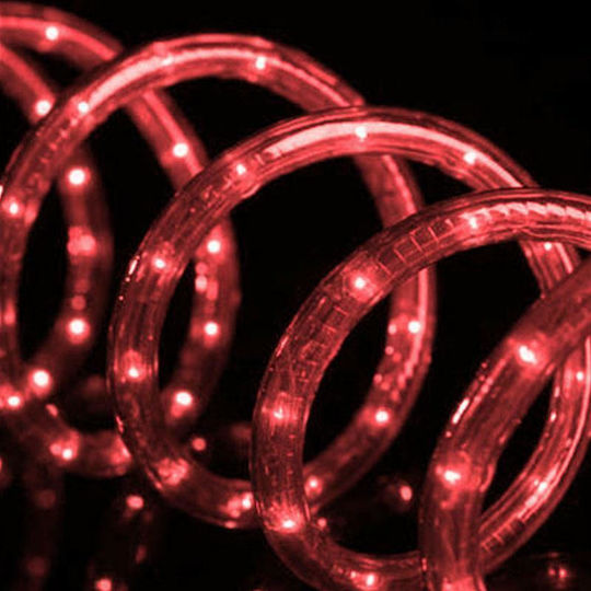 Christmas Light Tube Red Two-channel 220V 1800 Light Bulbs 50m IP44