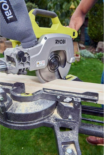Ryobi Ryobi Battery Miter Saw 18V with Laser Guide and 216mm Disc Diameter Solo 18V One+ Solo