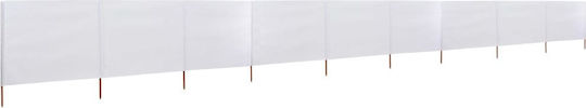 vidaXL Panou Textil De Gard Alb 80cm x 12m