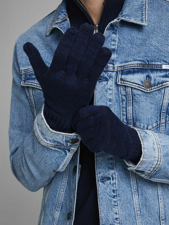Men's Knitted Gloves Navy Blue