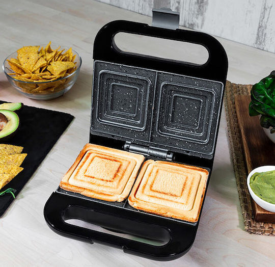 Cecotec Rock'nToast Square Sandwich Maker for for 2 Sandwiches Sandwiches 750W Inox