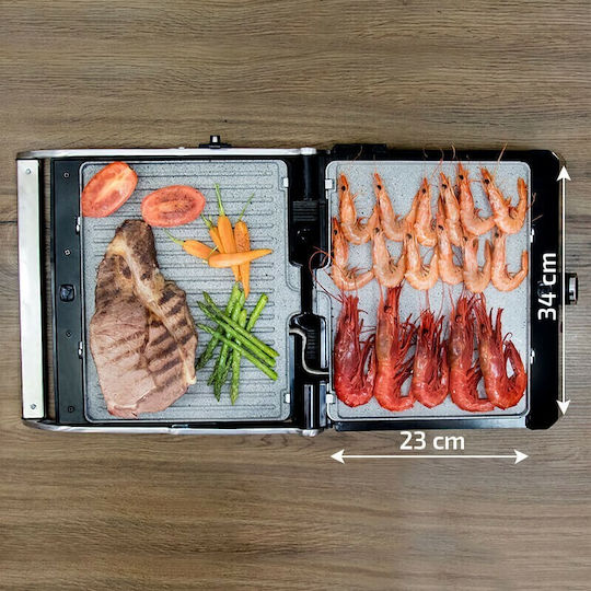 Cecotec Rock 'n' Grill Pro Τοστιέρα Γκριλιέρα 2000W Inox