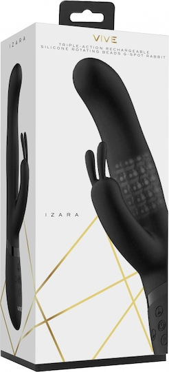 Vive Izara Δονητής Rabbit 22cm Black