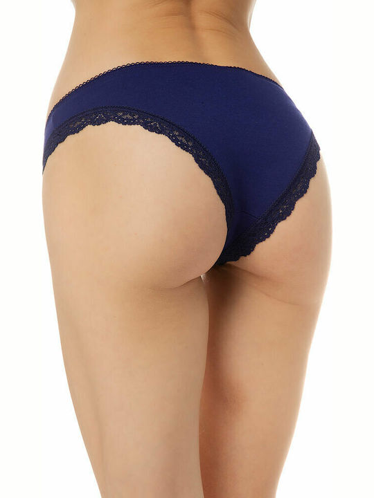 Rio fimelle Women's Slip with Lace Navy Blue