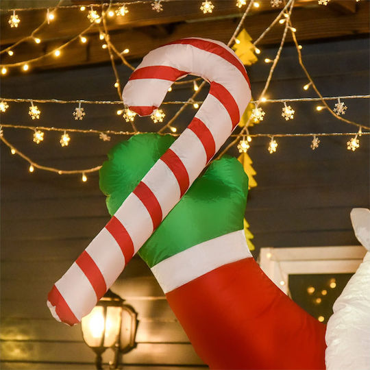 Inflatable Illuminated Santa Claus Electric Red 243x125x95cm