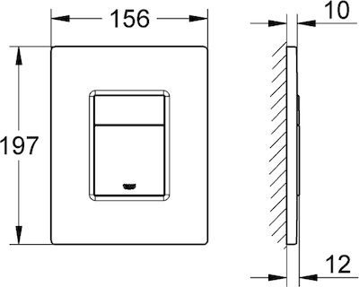 Grohe Skate Cosmopolitan Flush Plate Dual Flush 38732000