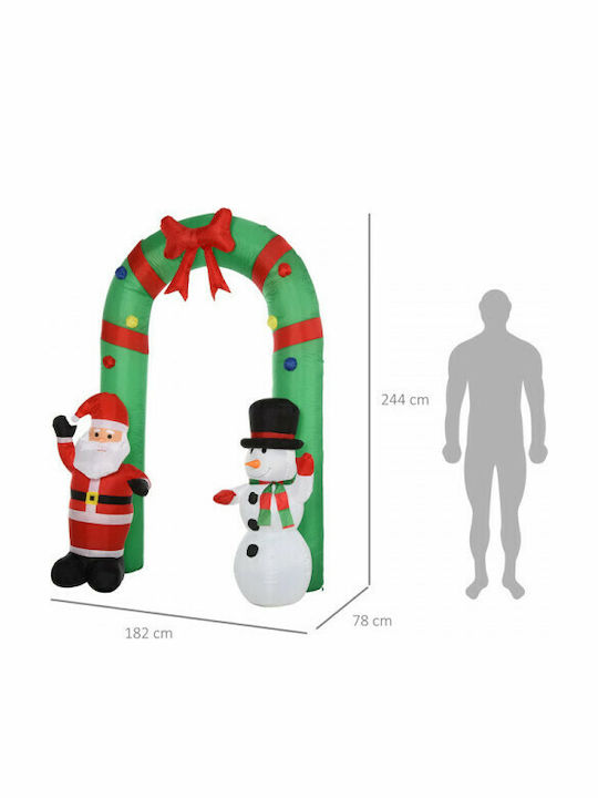 Inflatable Illuminated Santa Claus Electric 244x182x78cm
