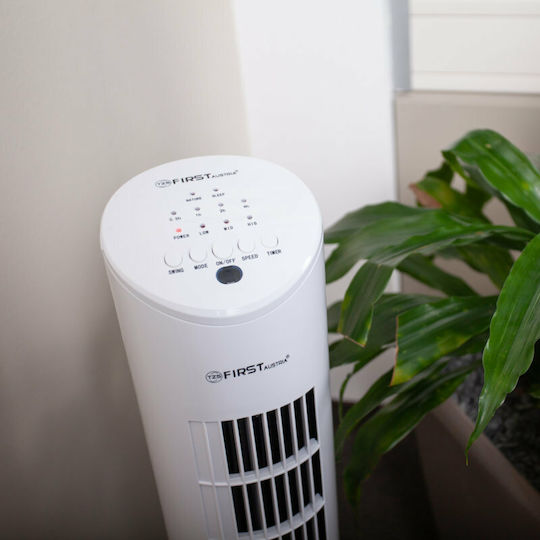 First Austria Ventilator Turm 60W mit Fernbedienung Weiß