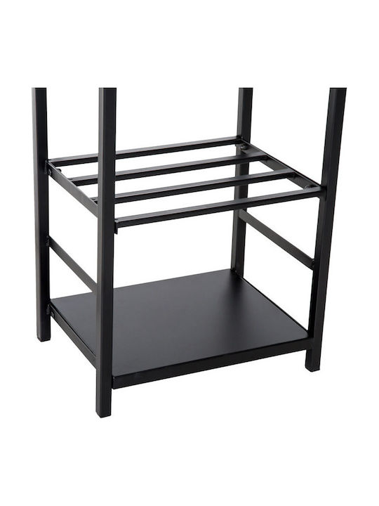 HomCom Metallisch Regal Holzlagerung 40x30x74.5cm