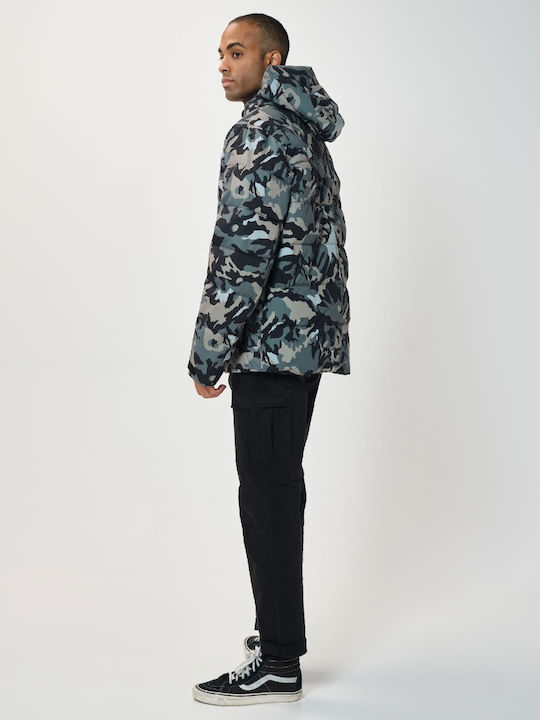 Geacă de Iarnă Puffer Waterproof Olive Camo