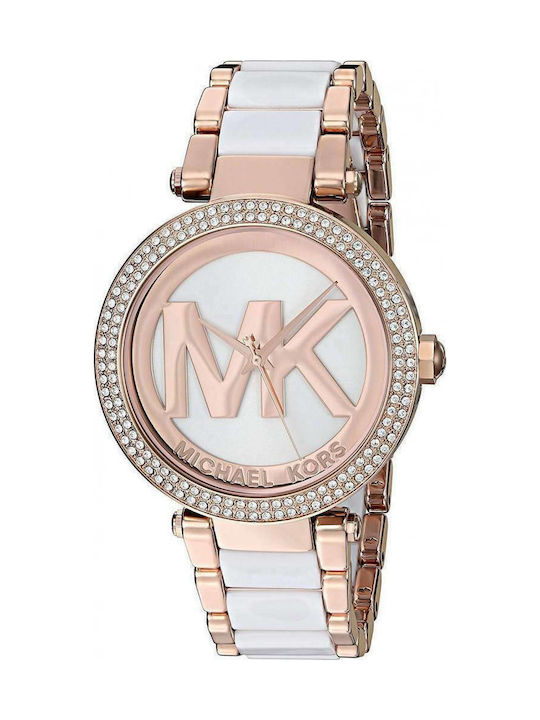 Michael Kors Parker Uhr mit Rose Gold Metallarmband