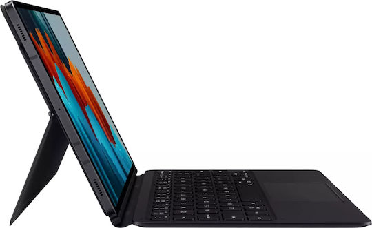 Samsung Flip Cover Δερματίνης με Πληκτρολόγιο Μαύρο (Galaxy Tab S7)