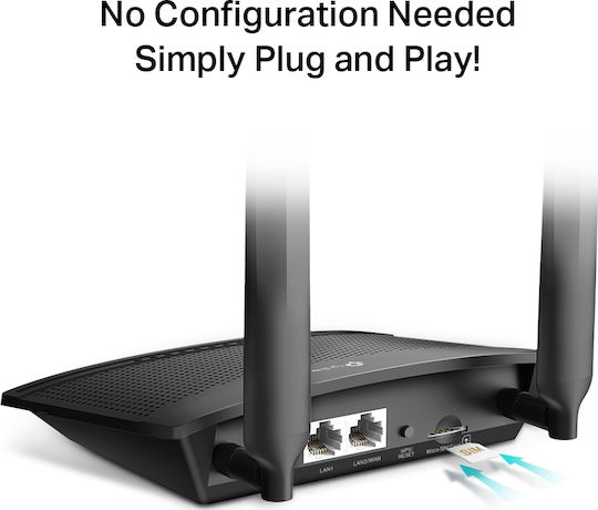 TP-LINK TL-MR100 v1 Wireless 4G Router Wi‑Fi 4 with 2 Ports