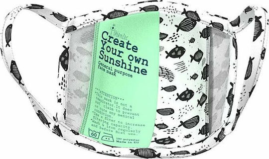 Urban Zac 2.0 Face Mask with Ear Loops Fish 1τμχ