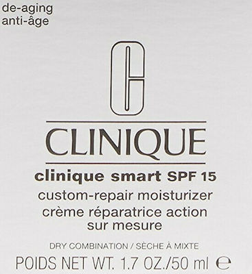 Clinique Smart Custom-Repair Ενυδατική & Αντιγηραντική Κρέμα Προσώπου Ημέρας με SPF15 για Μικτές Επιδερμίδες 50ml