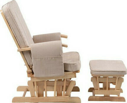 Baby Adventure Nursing Chair with Footrest Natural BR70438