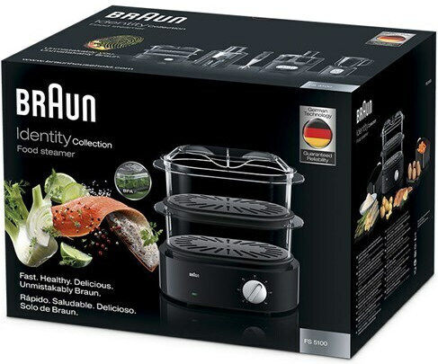 Braun Identity Collection Food Steamer with 2 Steaming Decks 6.2lt