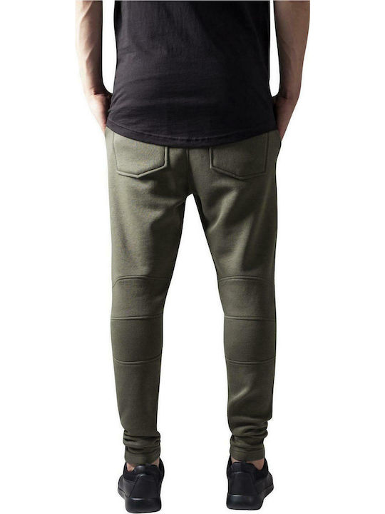 Urban Classics TB1415 Pantaloni de trening cu elastic Fleece - Polar Olive