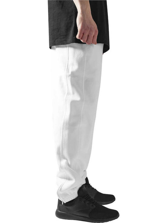 Sweatpants with Elastic White