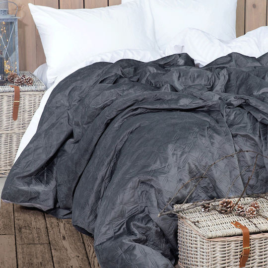 Borea Duvet Cover Set Queen 220x240cm Valentina Grey 3pcs 300 GSMGsm