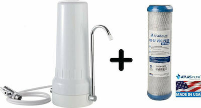 Atlas Filtri Countertop Water Filter System Depural Top with 10" Replacement Filter Atlas Filtri CB-AF VOC PLUS 10 SX 0.5 μm 80216471098428