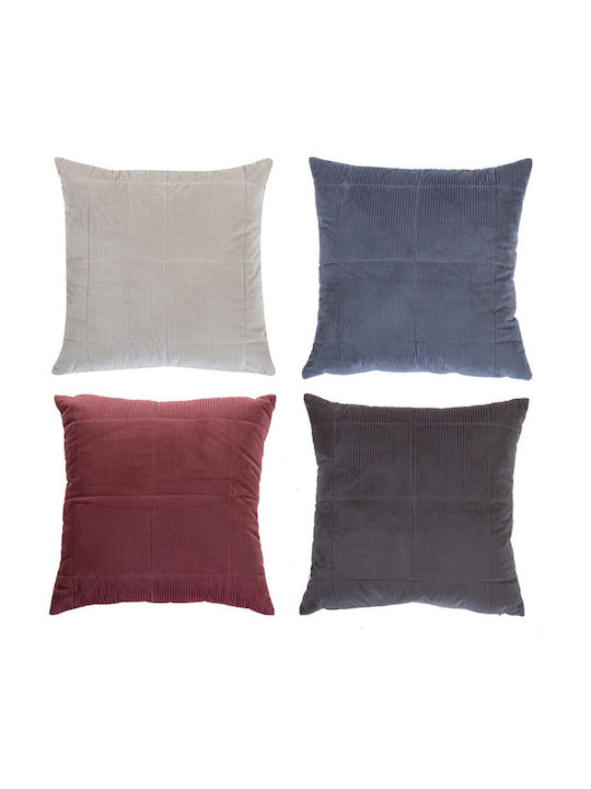 Nef-Nef Homeware Μαξιλάρι Καναπέ Kotler από Βελούδο Bordo 45x45εκ.