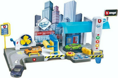 Bburago Street Fire Car Wash Play Set Pistă 1:43 pentru 3++ Ani 30406