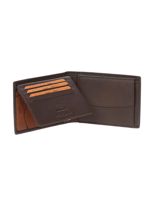 Leather Men's Wallet with RFID Brown