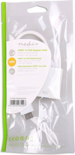 Nedis Μετατροπέας HDMI male σε VGA female Λευκό 1τμχ CCGP34900WT02