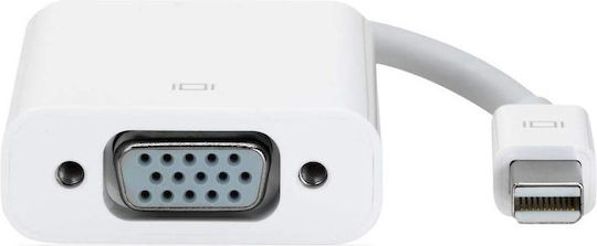 Apple MB572 Μετατροπέας mini DisplayPort male σε VGA female Λευκό 1τμχ