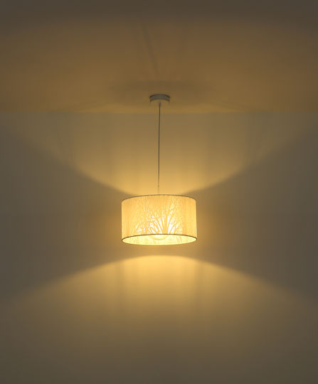 Globo Lighting Pinni Pendant Light White with Socket E27 38cm